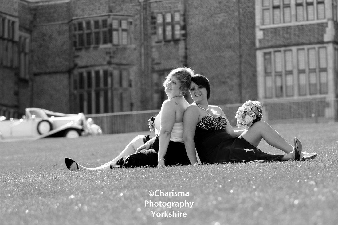 Relaxing Brides at Temple Newsam Wedding